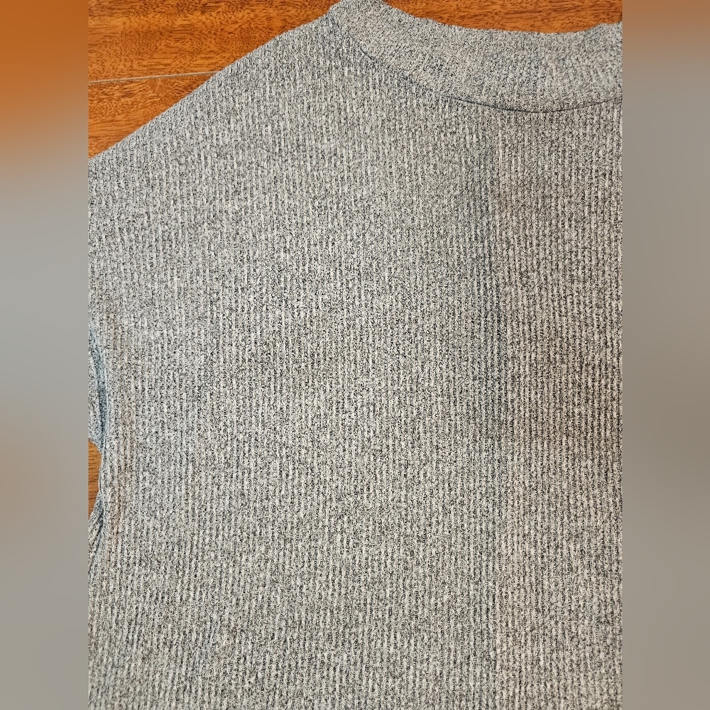 Chance Or Fate Oversized Mockneck Tunic Sweater Knit Gray Pullover Size Small - Picture 10 of 14